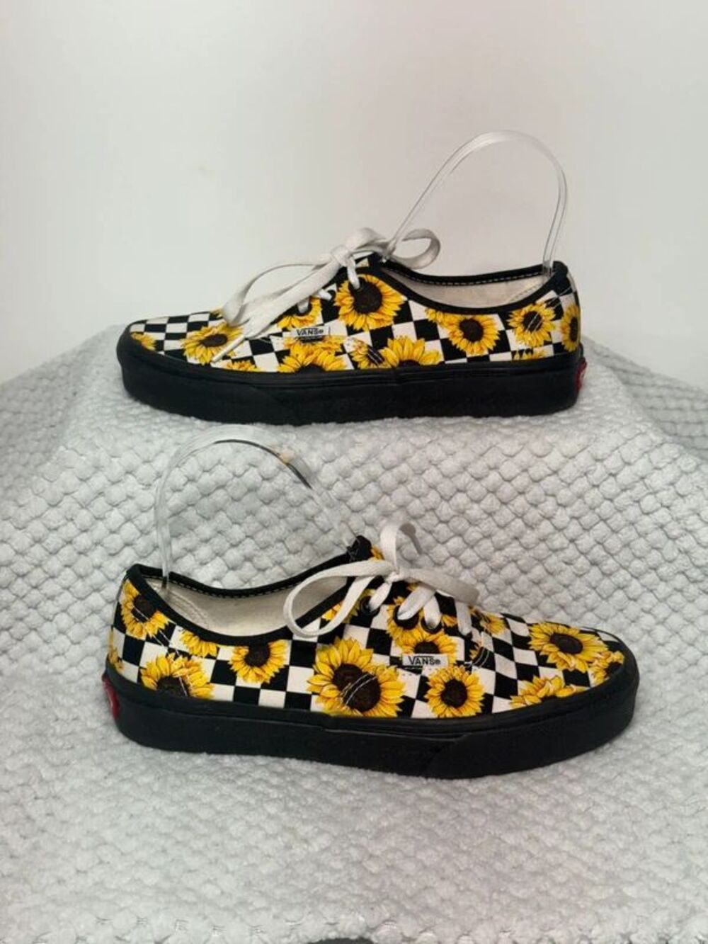 Vans Sunflower Checkerboard Platform Sneakers Y2K Grunge women 7 men's 5.5